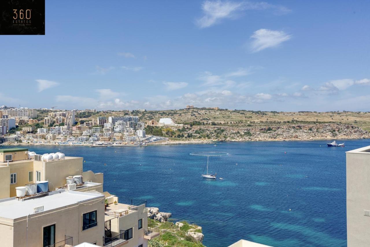 Lux Sea Front Penthouse With Breathtaking Views In St Pauls By 360 Estates Leilighet San Pawl il-Baħar Eksteriør bilde